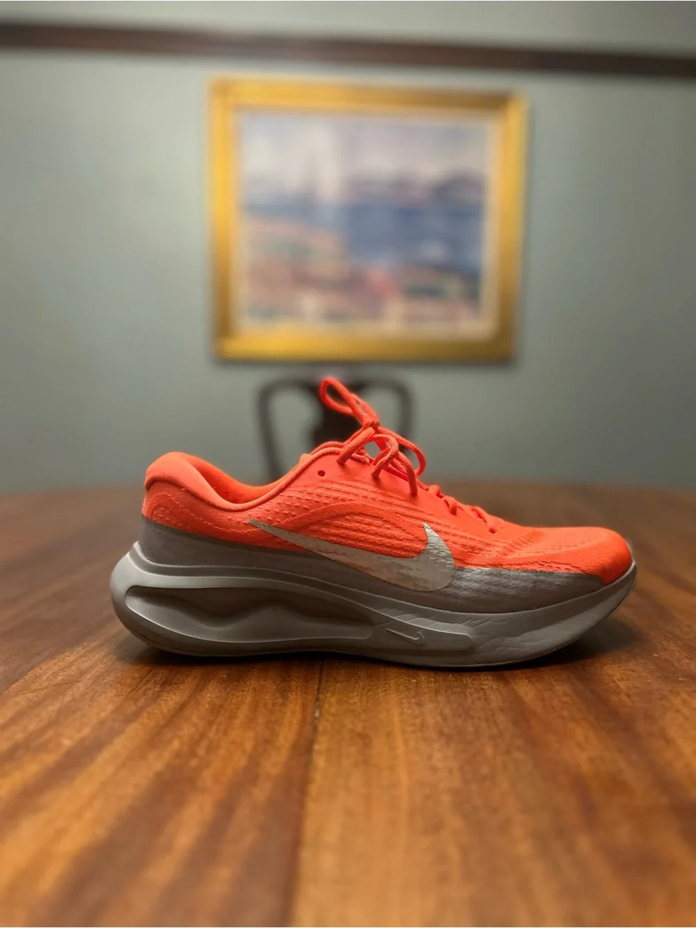 Nike Kids Neon Orange Slip-On Sneakers